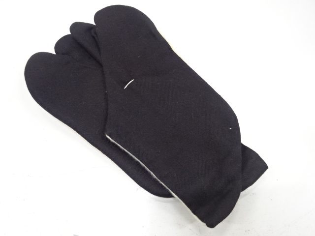 アンティーク　福助　黒足袋(21センチ・3枚コハゼ)